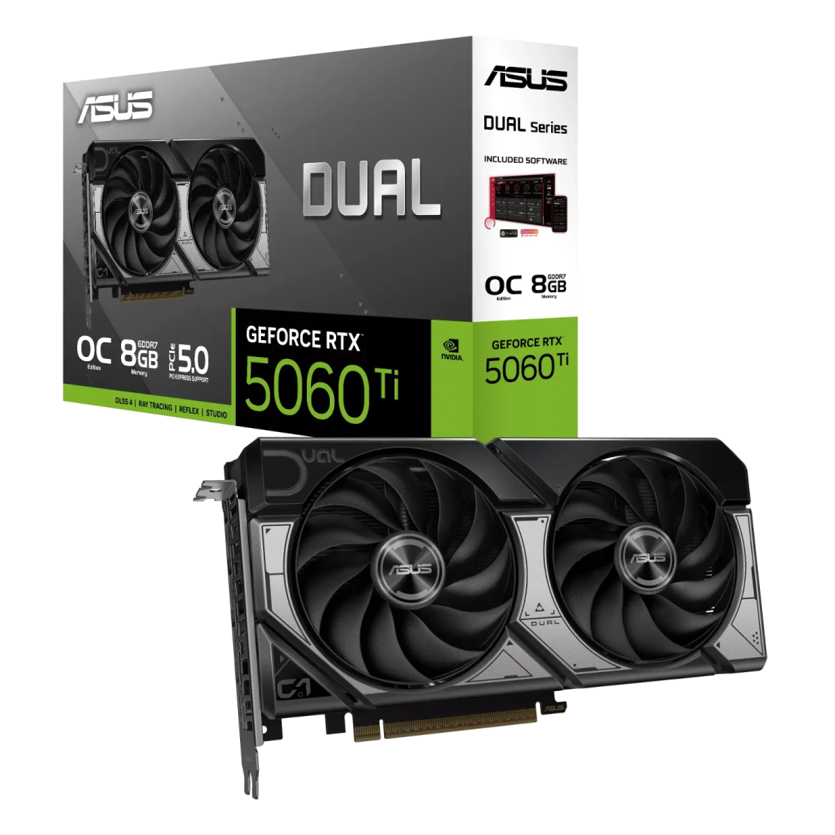 כרטיס מסך – ASUS Dual GeForce RTX 5060 Ti OC Edition 8GB – צבע שחור