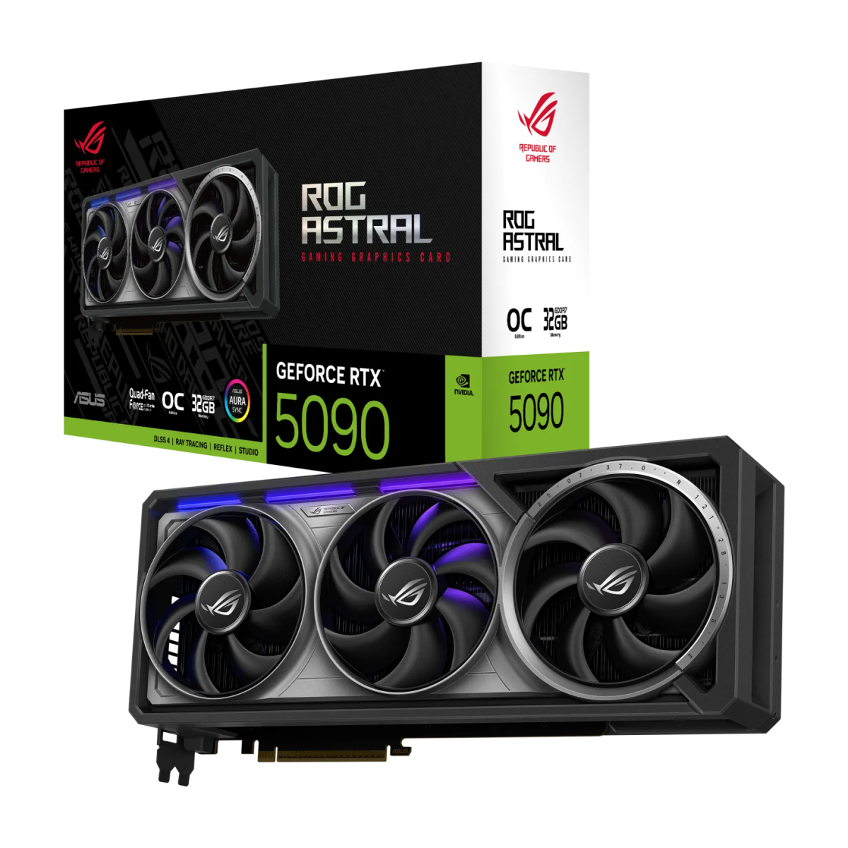כרטיס מסך – ASUS ROG Astral GeForce RTX RTX 5090 OC Edition 32GB – צבע שחור