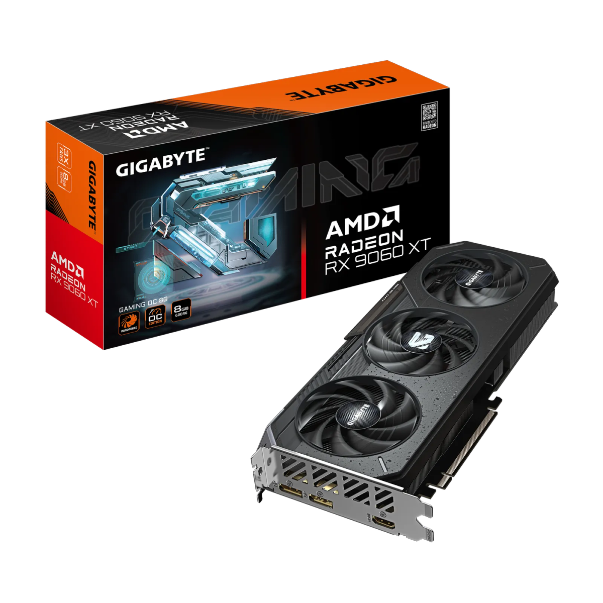 כרטיס מסך – Gigabyte Radeon RX 9060 XT Gaming OC 8GB – צבע שחור
