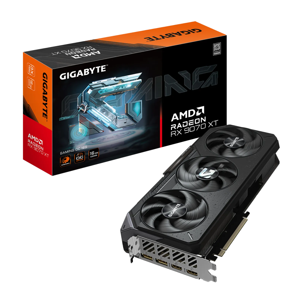 כרטיס מסך – Gigabyte Radeon RX 9070 XT Gaming OC 16GB – צבע שחור