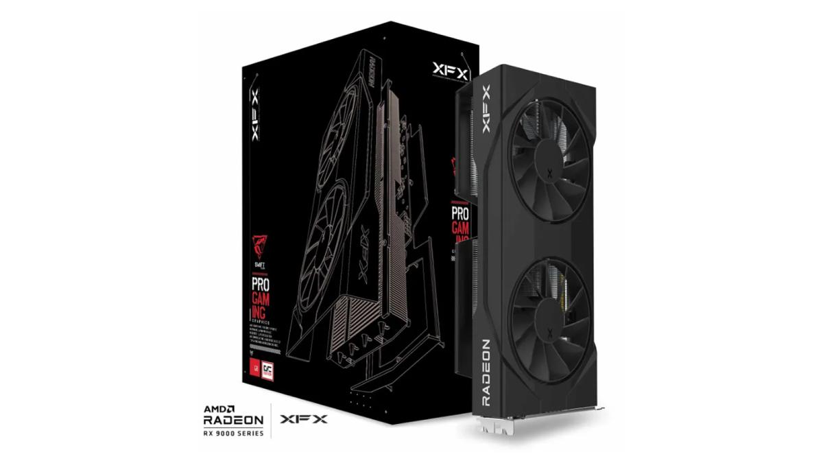 כרטיס מסך – XFX Swift Radeon RX 9060 XT OC Gaming Edition 16GB – צבע שחור