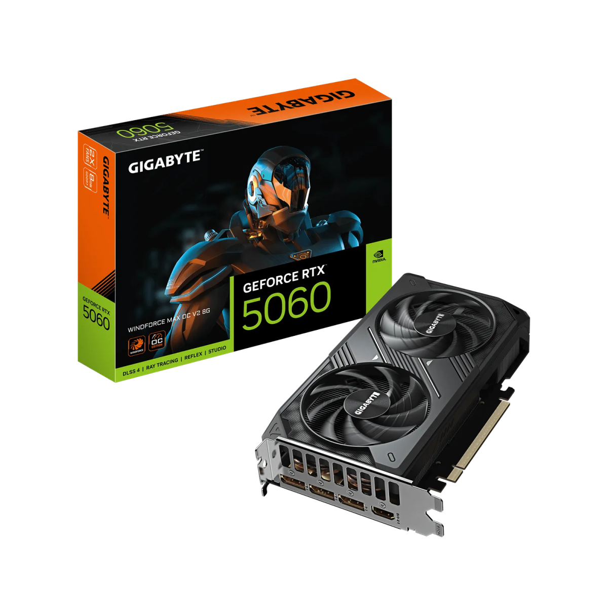 כרטיס מסך – Gigabyte GeForce RTX 5060 WindForce 2 MAX OC V2 8GB – צבע שחור