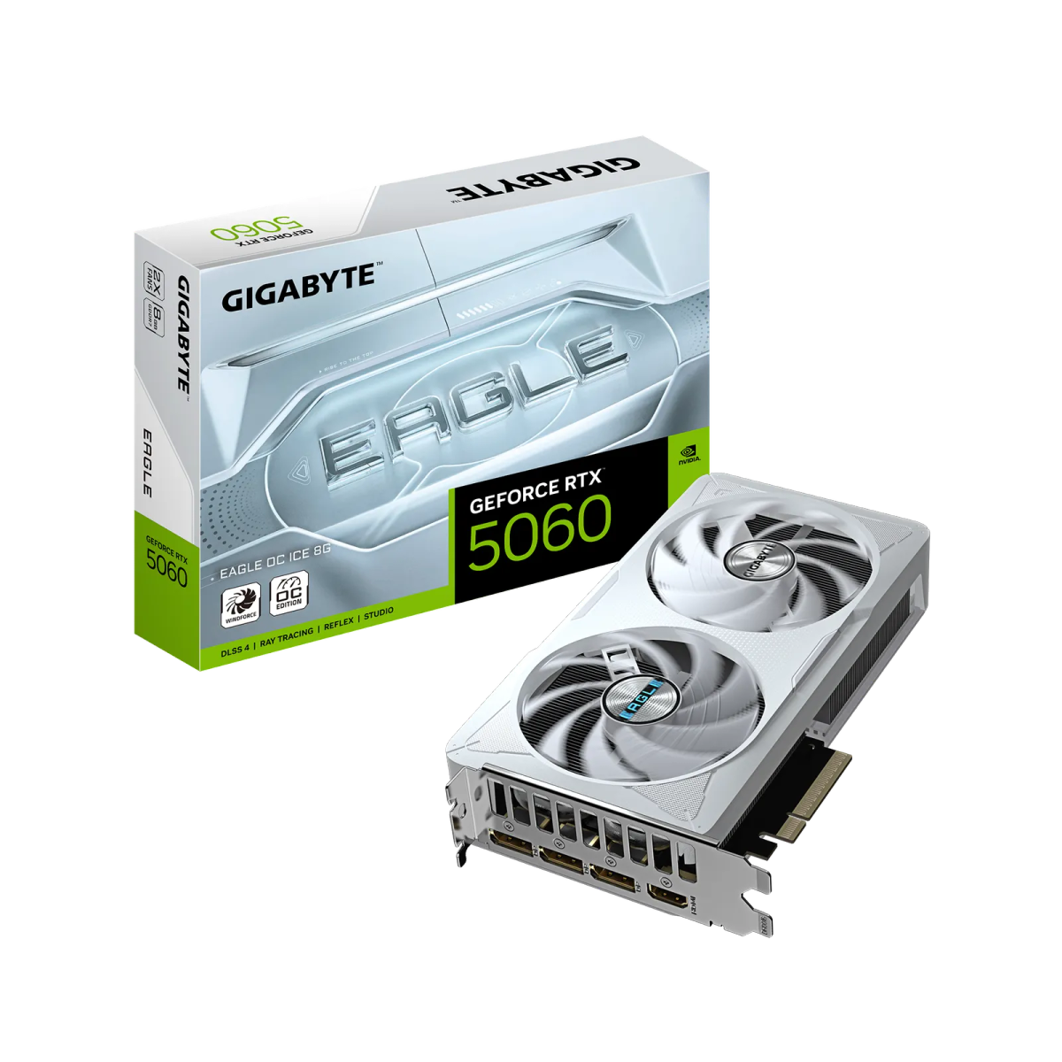 כרטיס מסך – Gigabyte GeForce RTX 5060 Eagle OC ICE 8GB – צבע לבן