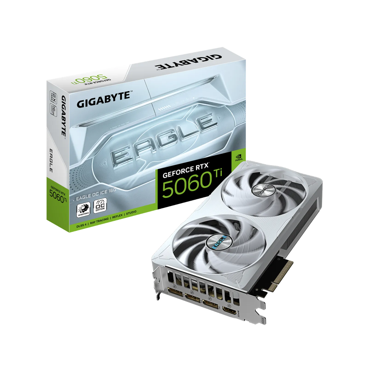 כרטיס מסך – Gigabyte GeForce RTX 5060 Ti Eagle OC ICE 16GB – צבע לבן