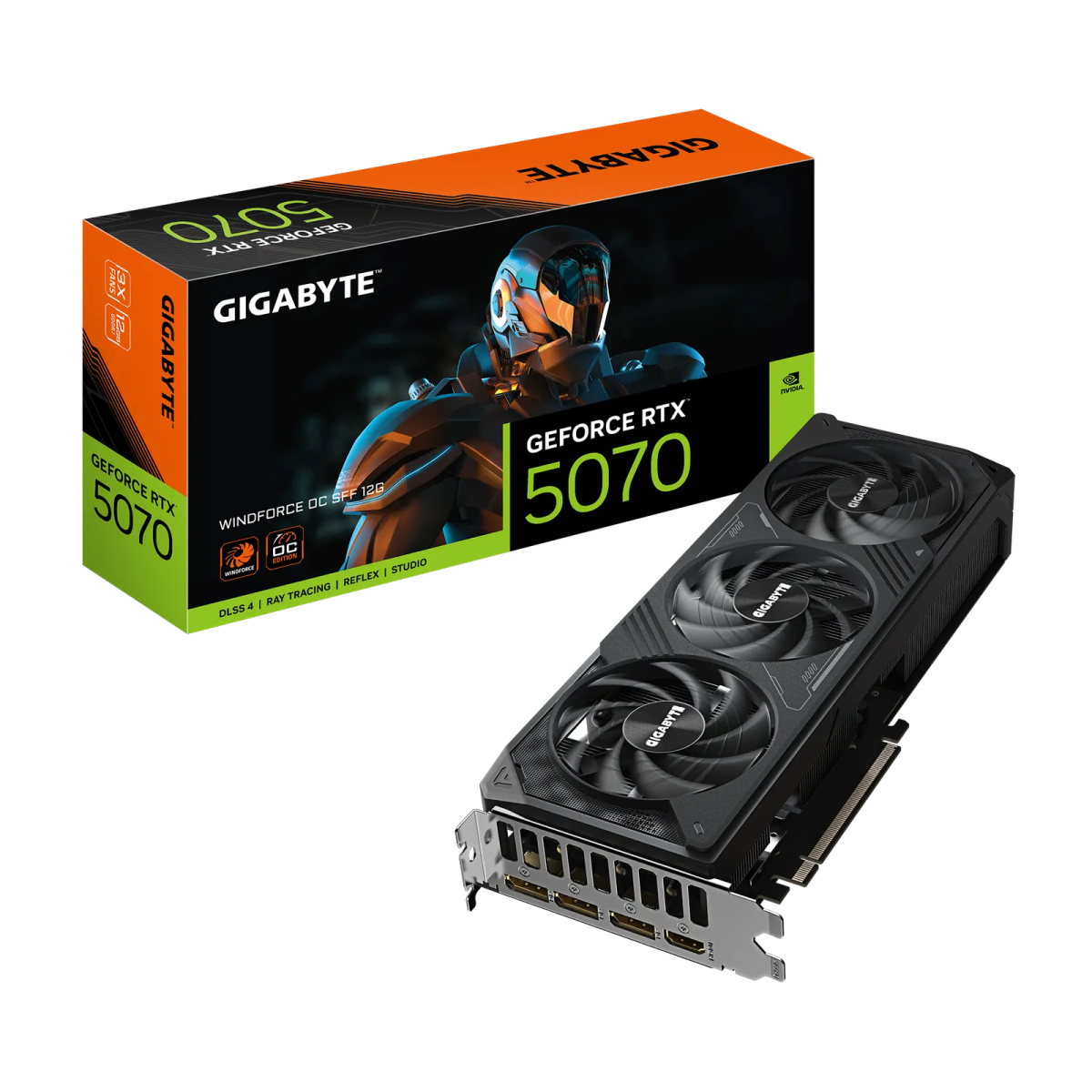 כרטיס מסך – Gigabyte GeForce RTX 5070 WindForce 3 OC SFF 12GB – צבע שחור