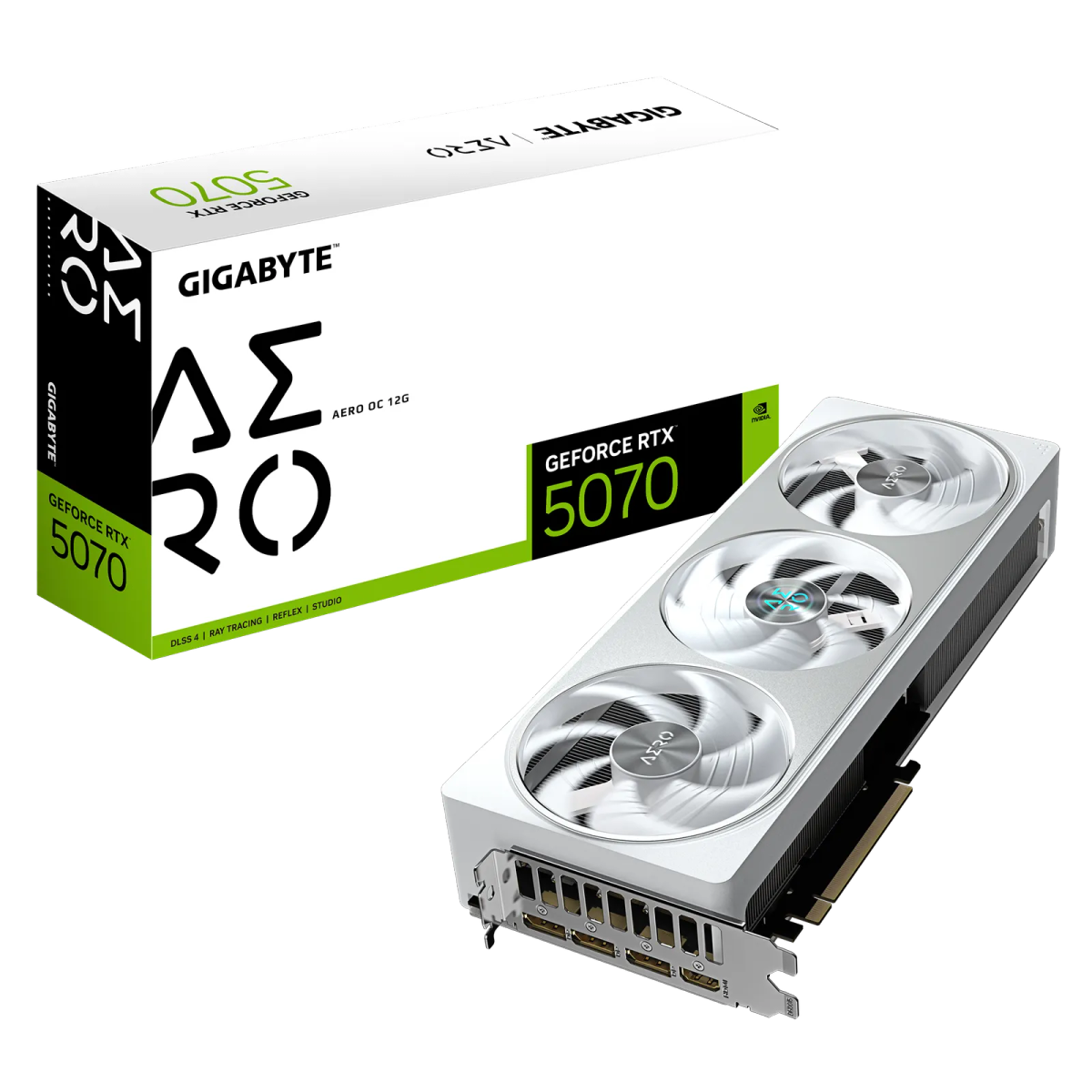כרטיס מסך – Gigabyte GeForce RTX 5070 Aero OC 12GB – צבע לבן