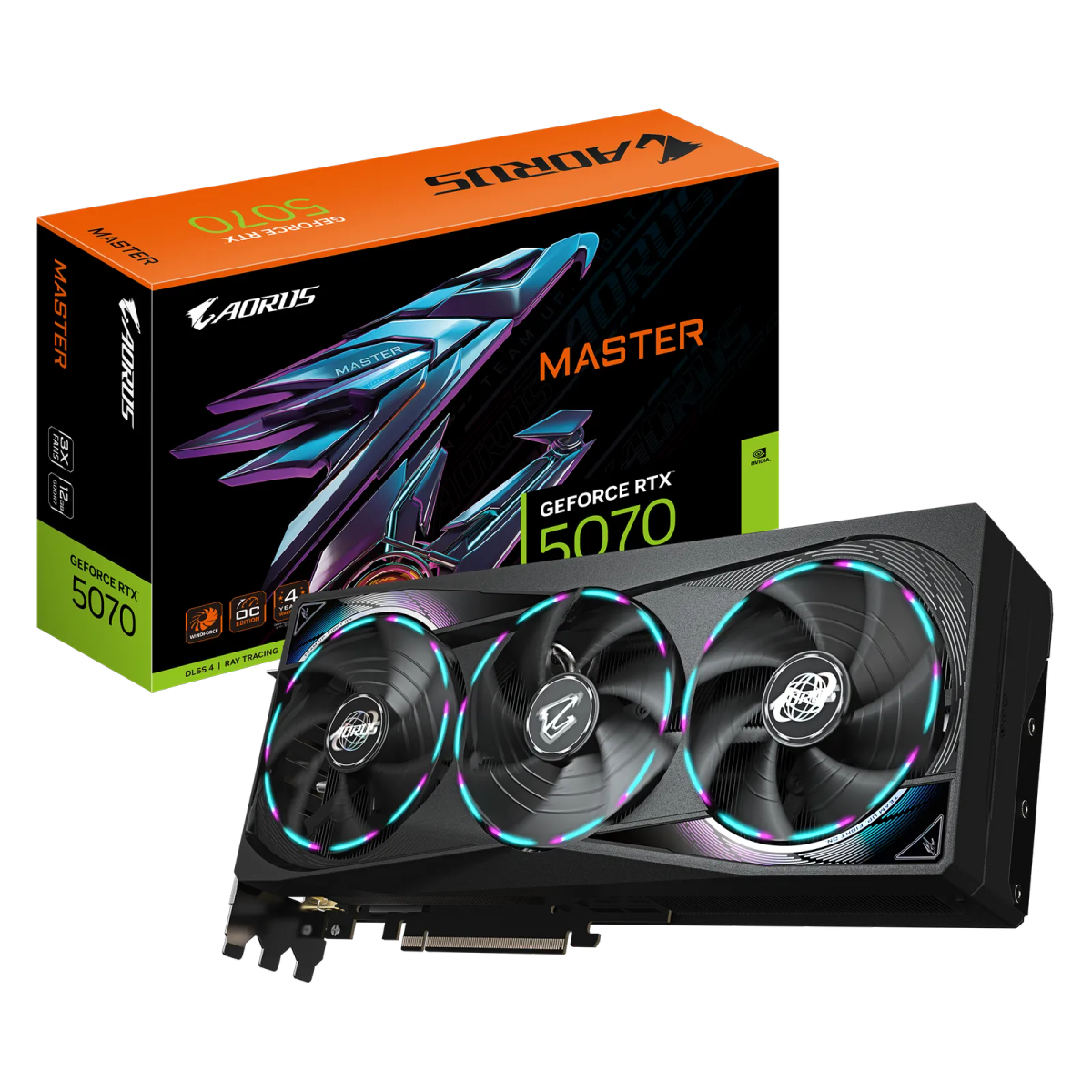 כרטיס מסך – Gigabyte Aorus GeForce RTX 5070 Master 12GB – צבע שחור
