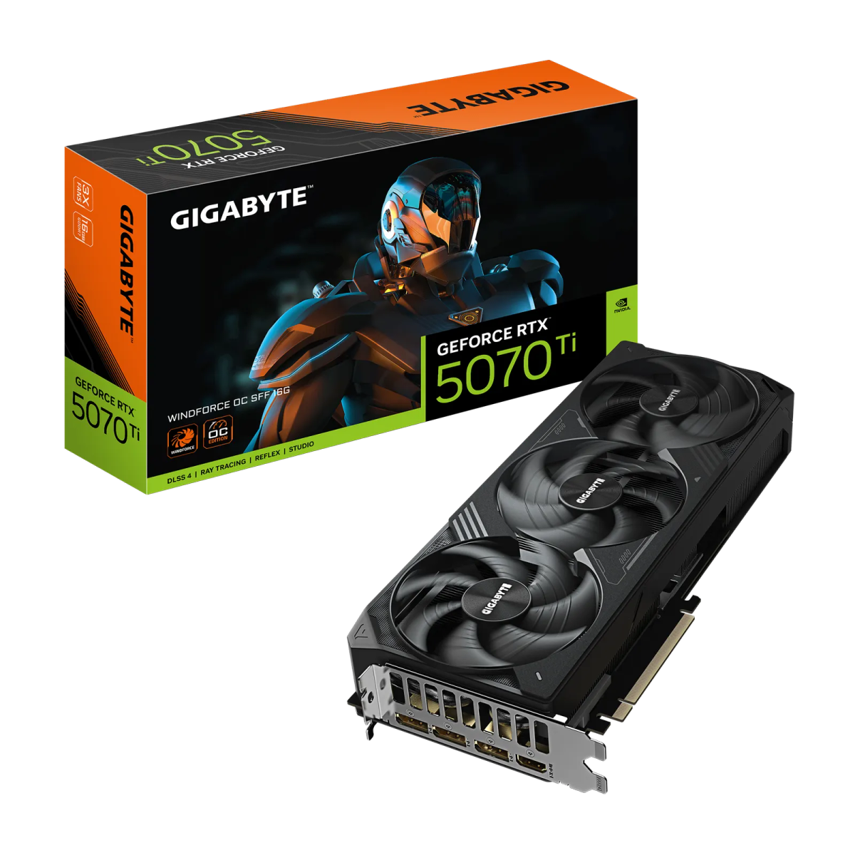 כרטיס מסך – Gigabyte GeForce RTX 5070 Ti WindForce 3 OC SFF 16GB – צבע שחור
