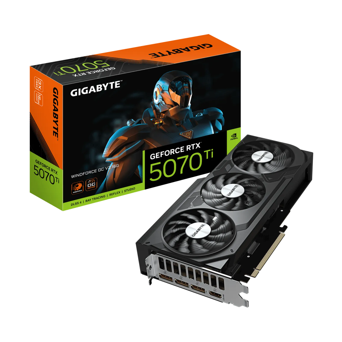 כרטיס מסך – Gigabyte GeForce RTX 5070 Ti WindForce 3 OC V2 16GB – צבע שחור