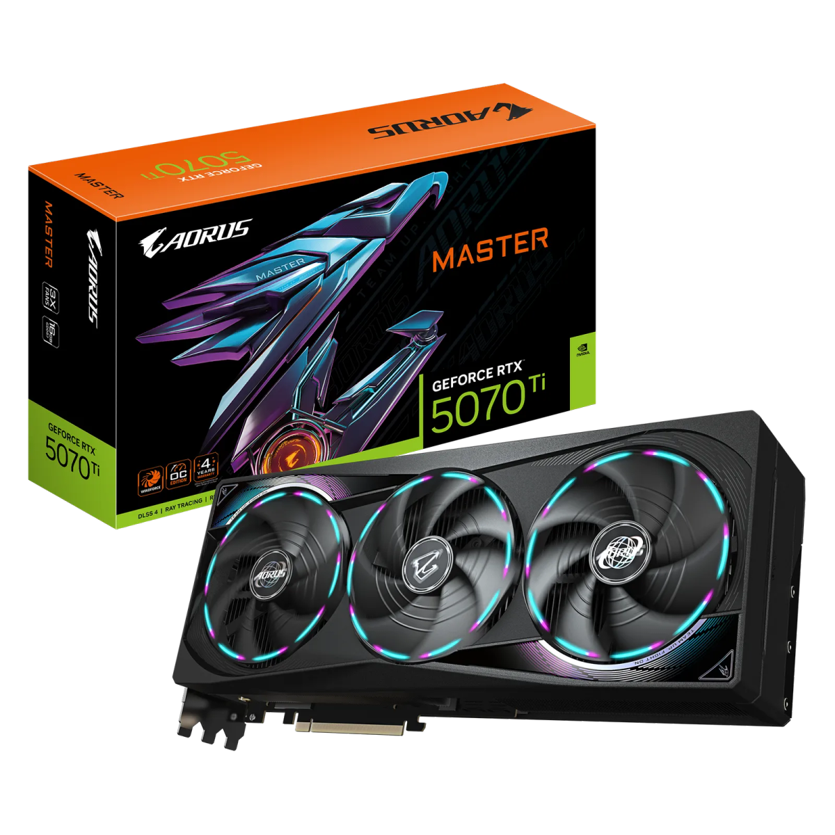 כרטיס מסך – Gigabyte GeForce RTX 5070 Ti Master 16GB – צבע שחור