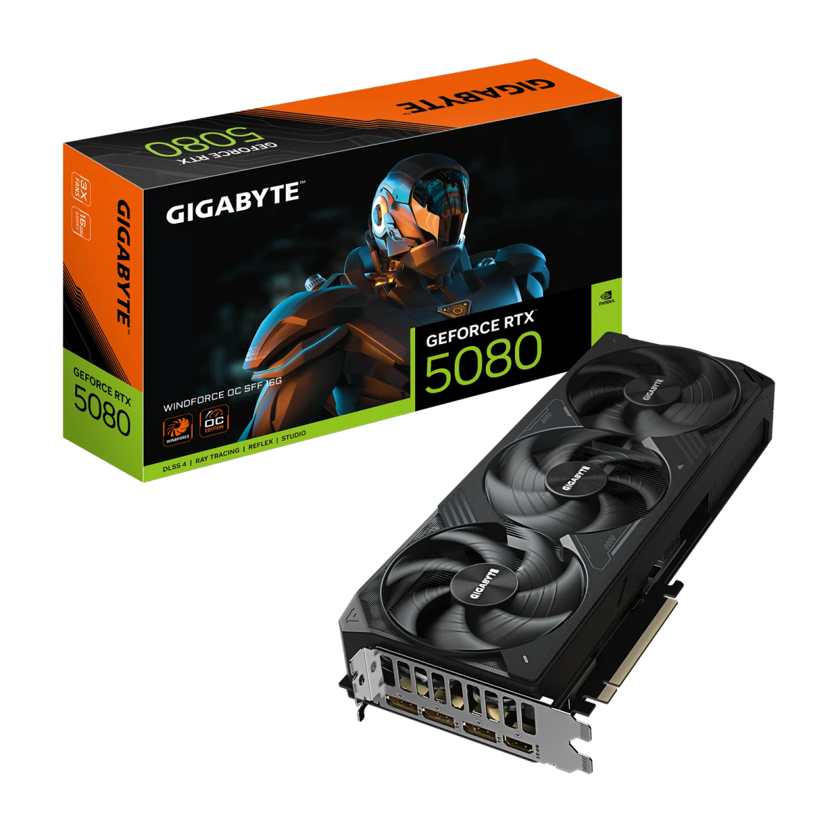 כרטיס מסך – Gigabyte GeForce RTX 5080 WindForce 3 OC SFF 16GB – צבע שחור