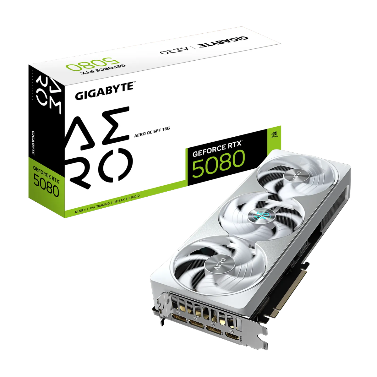 כרטיס מסך – Gigabyte GeForce RTX 5080 Aero OC SFF 16GB – צבע לבן
