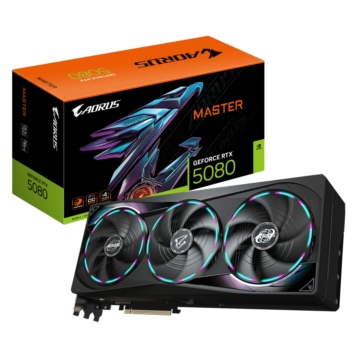 כרטיס מסך – Gigabyte Aorus GeForce RTX 5080 Master 16GB – צבע שחור