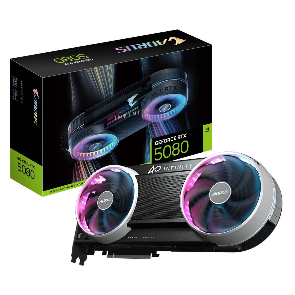 כרטיס מסך – Gigabyte Aorus GeForce RTX 5080 INFINITY 16GB – צבע שחור
