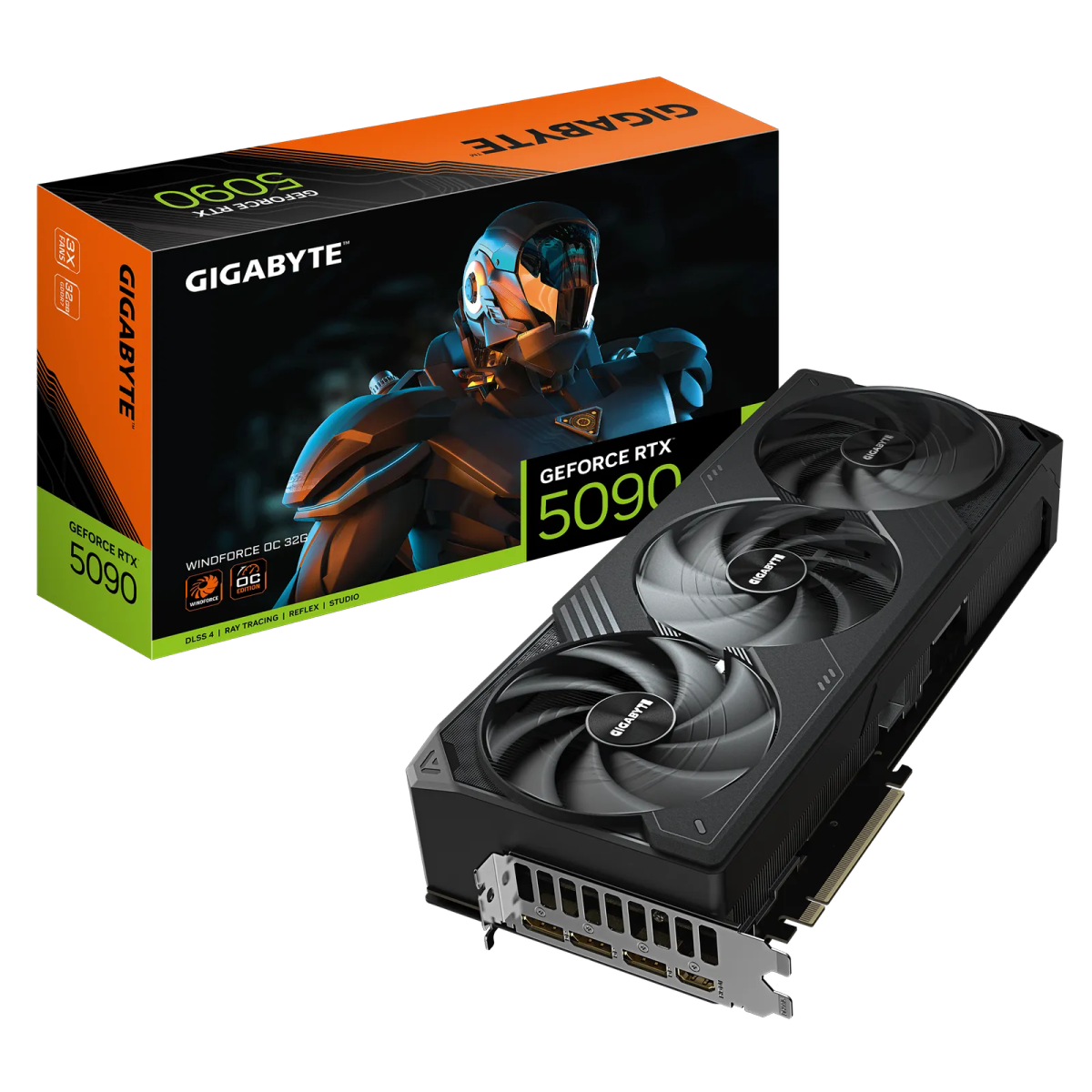 כרטיס מסך – Gigabyte GeForce RTX 5090 WindForce 3 OC 32GB – צבע שחור