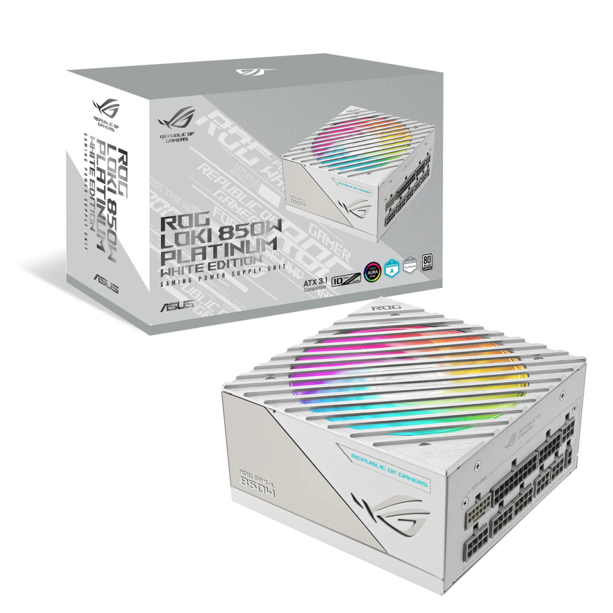 ספק כוח מודולרי – ASUS ROG LOKI SFX-L 850W White Edition (ATX 3.1) 80+ Platinum – צבע לבן