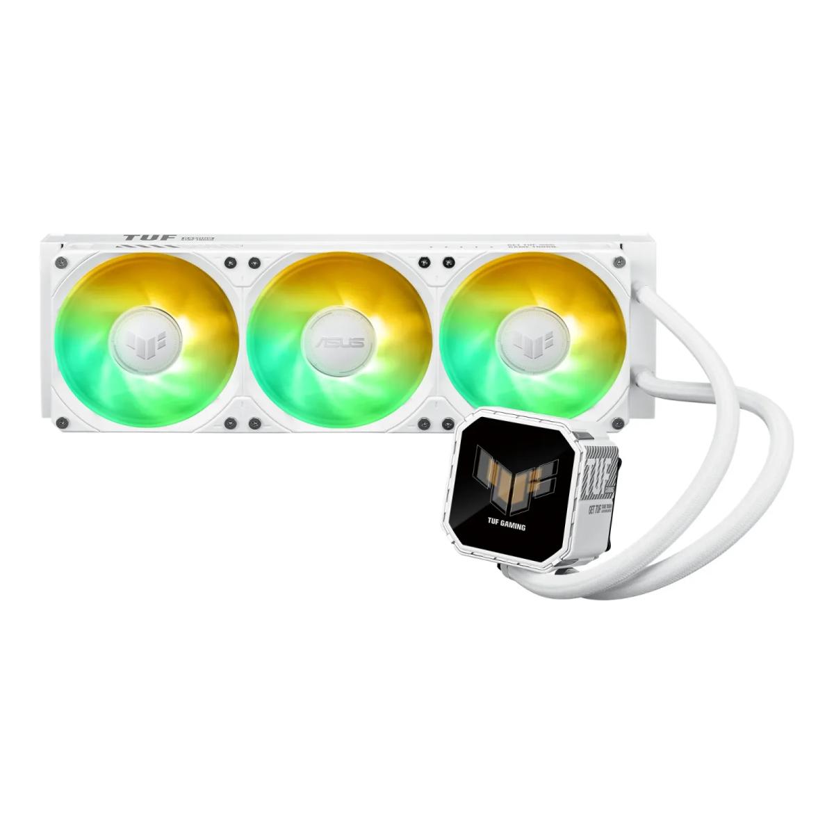קירור נוזלי למעבד – ASUS TUF Gaming LC III 360 ARGB LCD White Edition AIO 360mm – צבע לבן