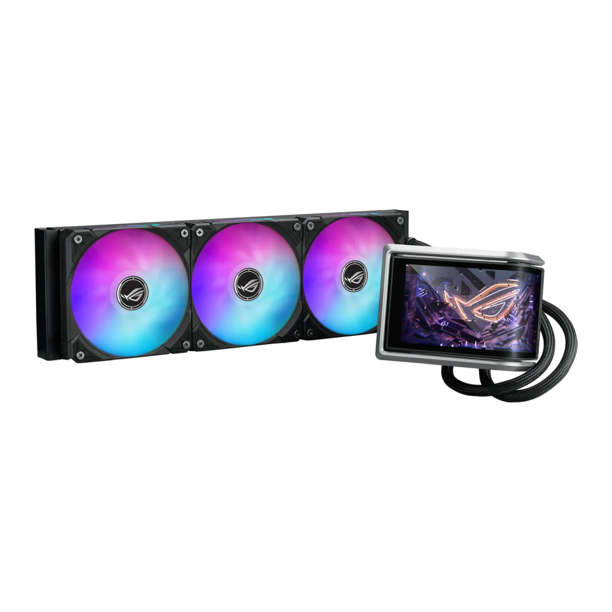 קירור נוזלי למעבד – ASUS ROG Ryuo IV 360 ARGB LCD AIO 360mm – צבע שחור