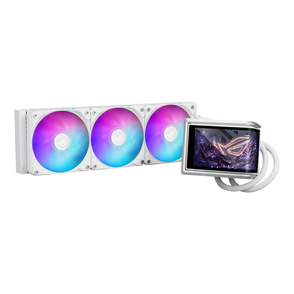 קירור נוזלי למעבד – ASUS ROG Ryuo IV 360 ARGB White Edition LCD AIO 360mm – צבע לבן