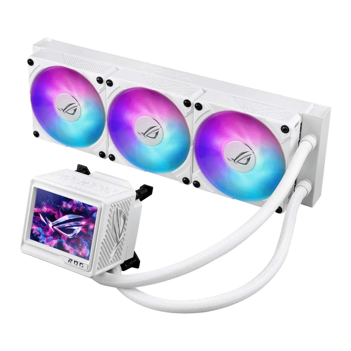 קירור נוזלי למעבד – ASUS ROG RYUJIN III 360 ARGB Extreme White Edition LCD AIO 360mm – צבע לבן