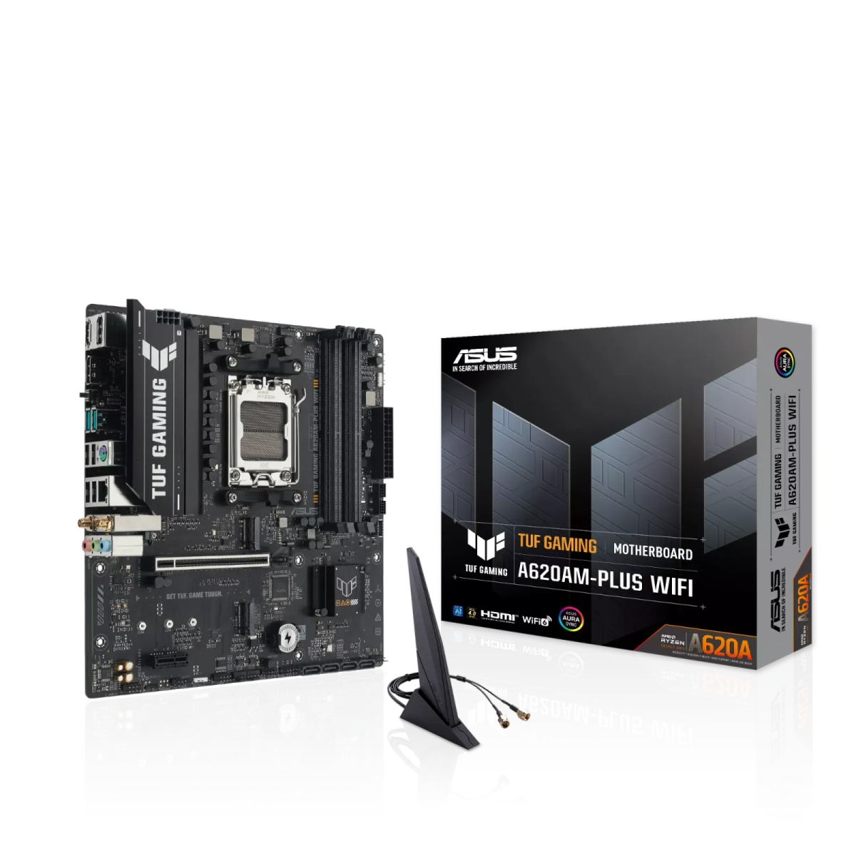 לוח אם – ASUS TUF GAMING A620AM-PLUS WIFI Micro-ATX AM5 DDR5 - צבע שחור