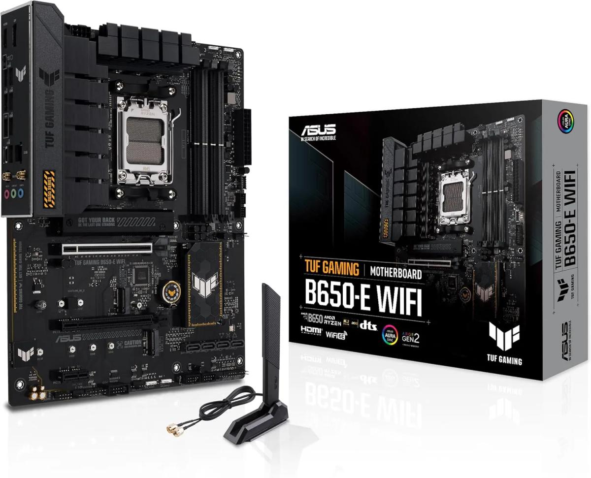 לוח אם – ASUS TUF GAMING B650M-E WIFI ATX AM5 DDR5 - צבע שחור
