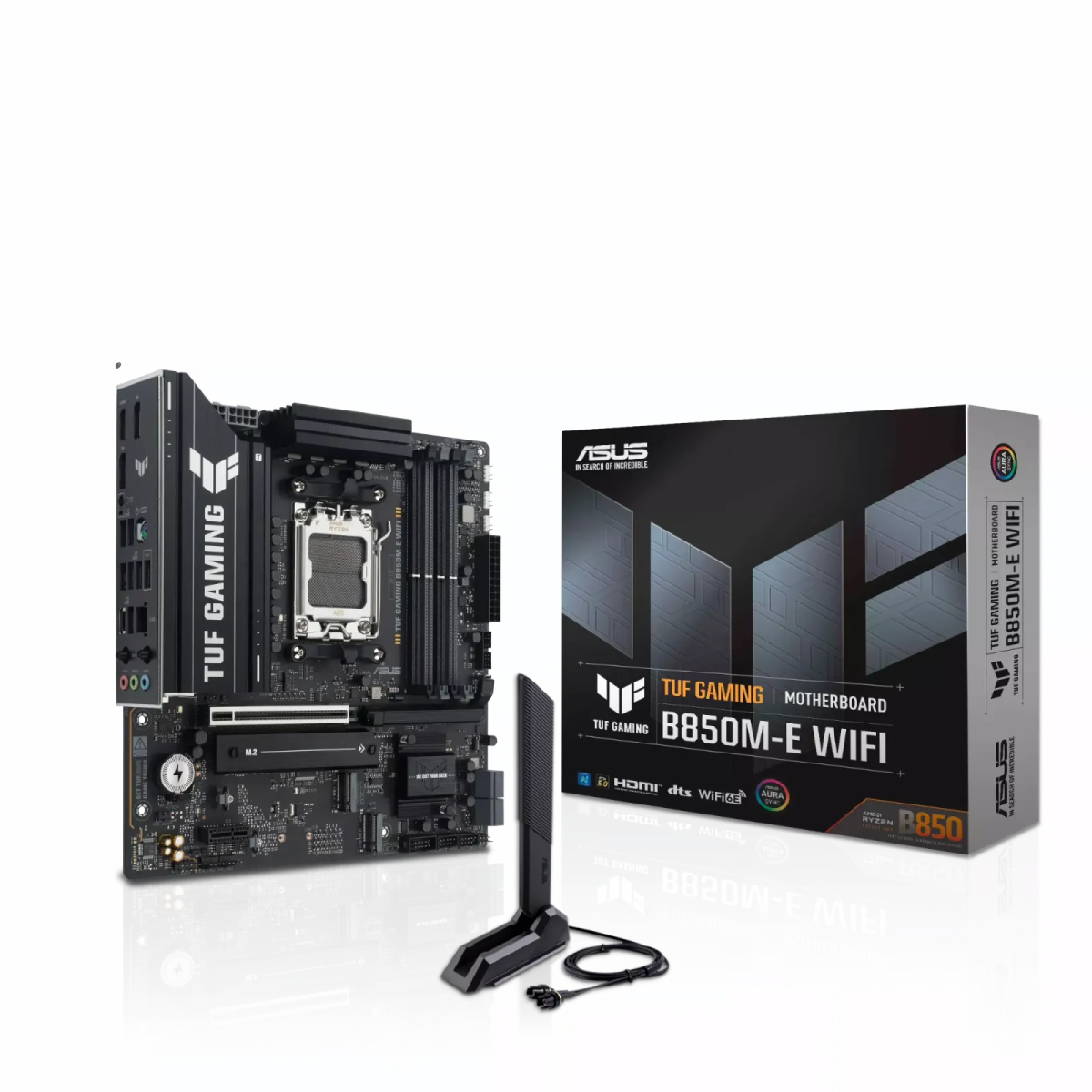 לוח אם – ASUS TUF GAMING B850M-E WIFI Micro-ATX AM5 DDR5 - צבע שחור