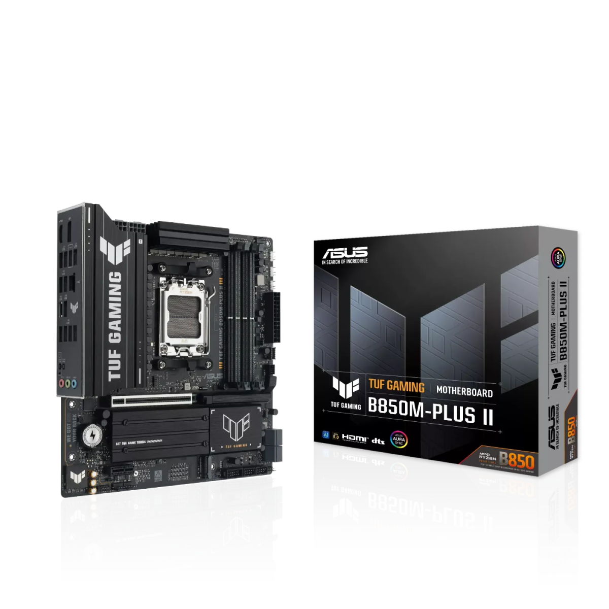 לוח אם – ASUS TUF GAMING B850M-PLUS II Micro-ATX AM5 DDR5 - צבע שחור