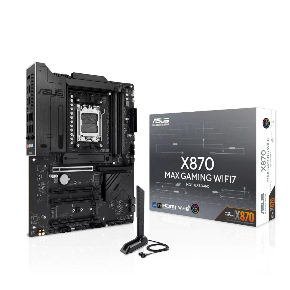 לוח אם – ASUS X870 MAX GAMING WIFI7 ATX AM5 DDR5 - צבע שחור