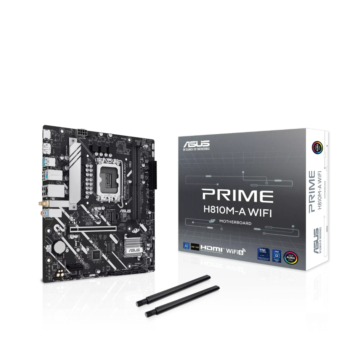 לוח אם – ASUS PRIME H810M-A WIFI Micro-ATX LGA1851 DDR5 - צבע שחור