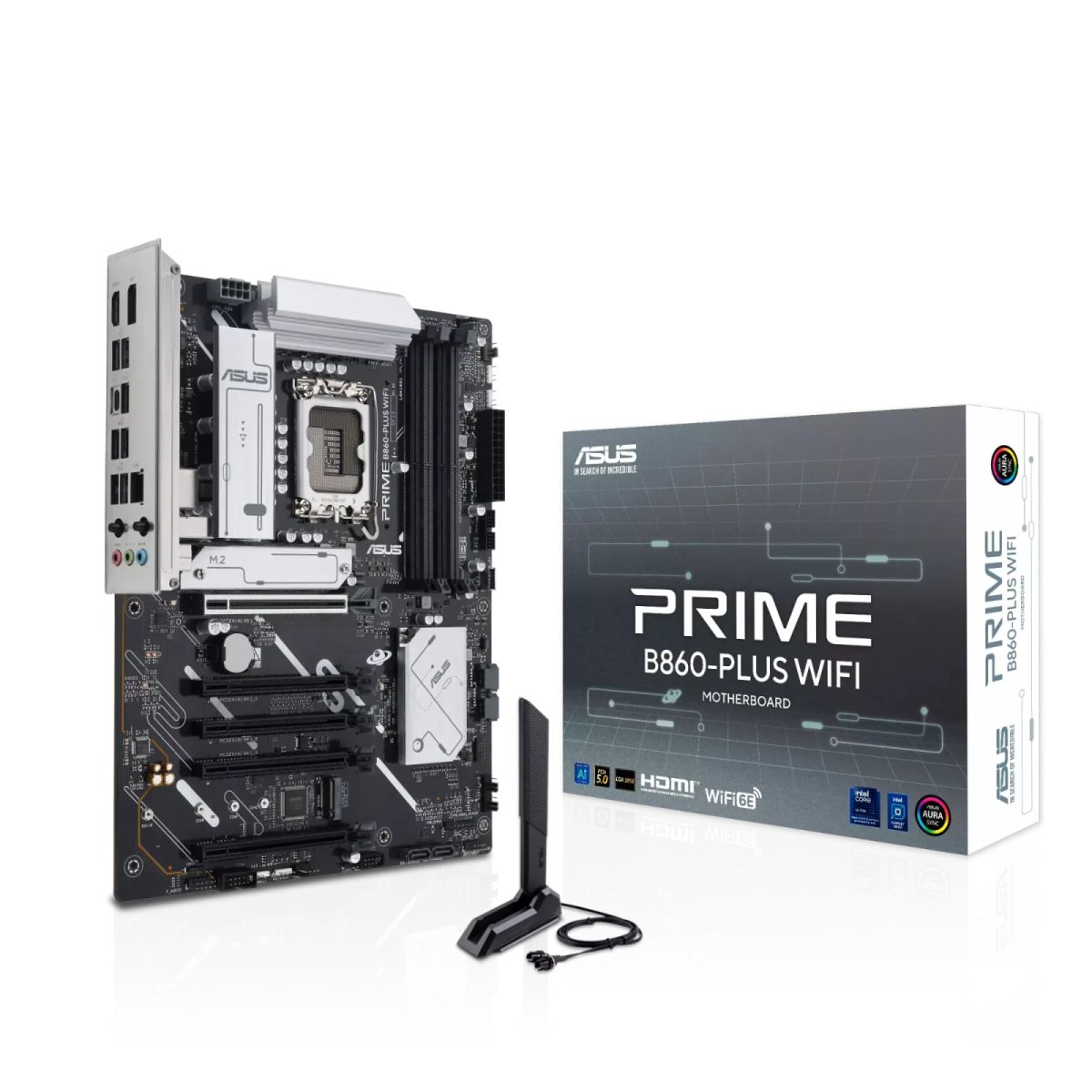 לוח אם – ASUS PRIME B860-PLUS WIFI ATX LGA1851 DDR5 - צבע שחור/כסוף
