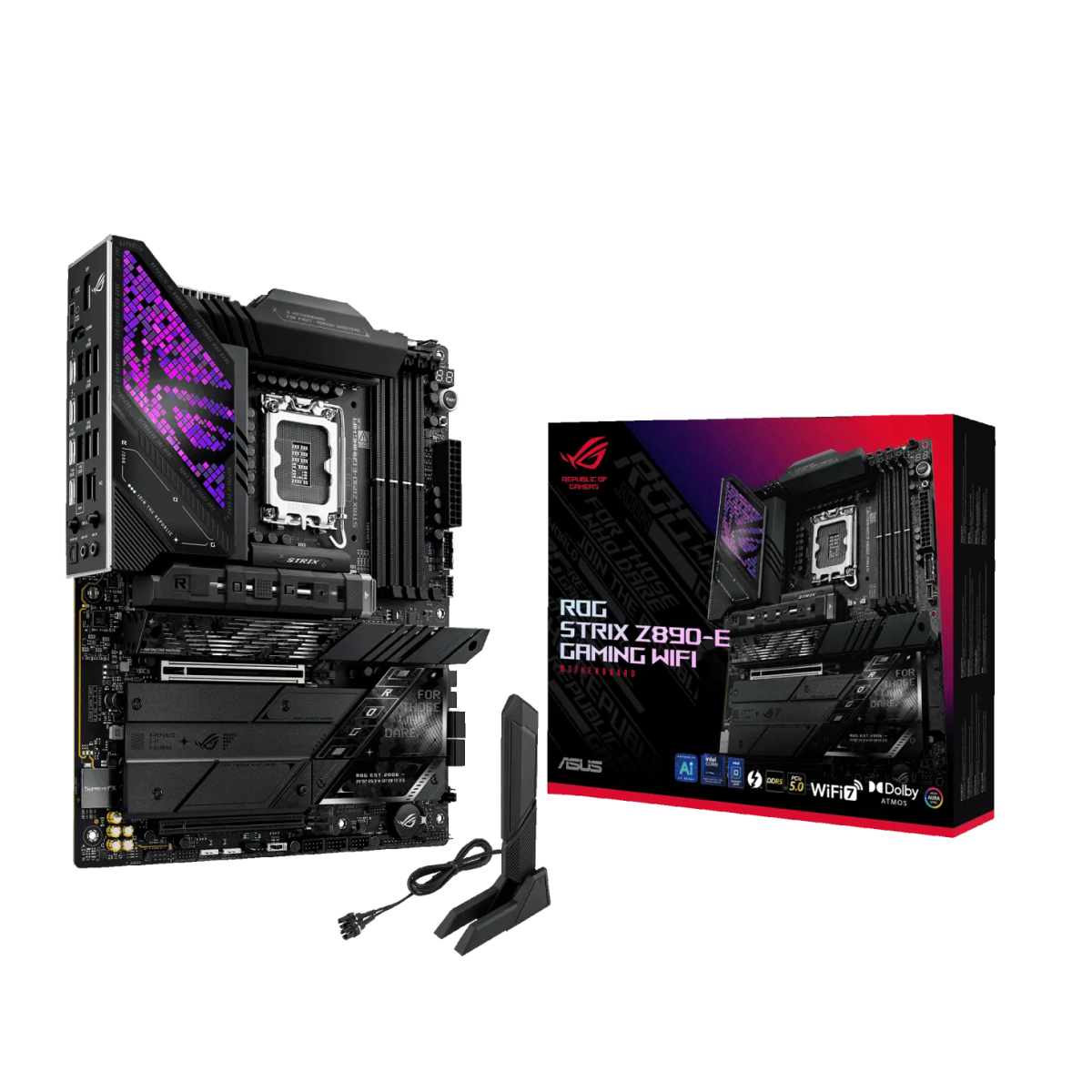 לוח אם – ASUS ROG STRIX Z890-E GAMING WIFI ATX LGA1851 DDR5 - צבע שחור