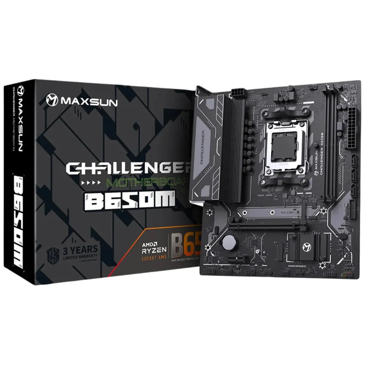לוח אם – Maxsun Challenger B650M V2 Micro-ATX AM5 DDR5 - צבע שחור