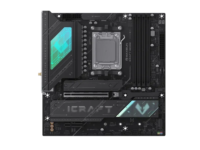 לוח אם – Maxsun iCraft B850M WiFi Micro-ATX AM5 DDR5 - צבע שחור