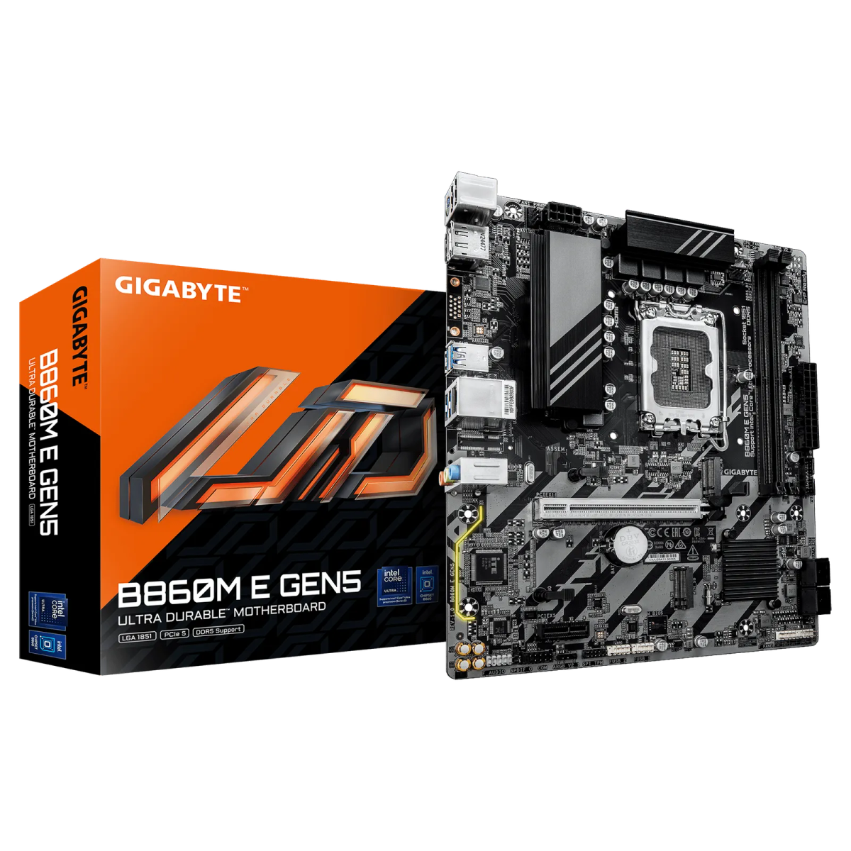 לוח אם – Gigabyte B860M E Gen5 Micro-ATX LGA1851 DDR5 - צבע שחור