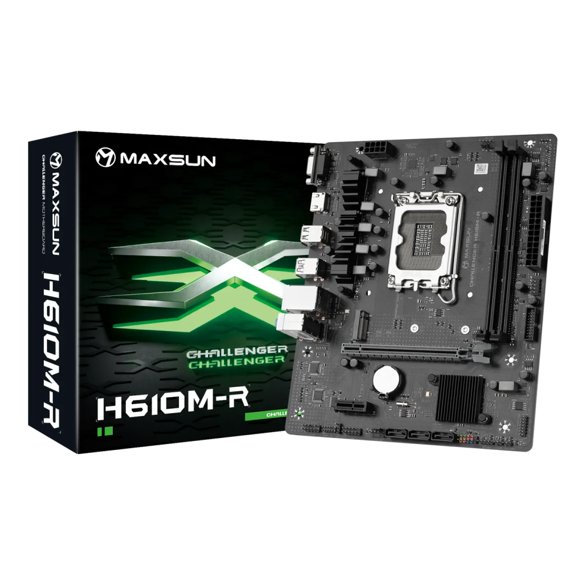לוח אם – Maxsun Challenger H610M-R V2 Micro-ATX LGA1700 DDR4 - צבע שחור