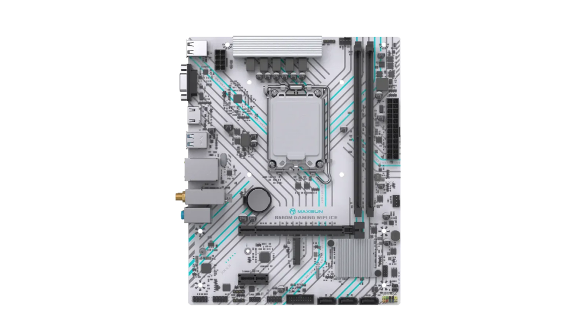 לוח אם – Maxsun B660M GAMING WIFI ICE Micro-ATX LGA1700 DDR4 - צבע לבן
