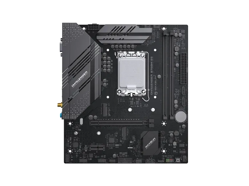 לוח אם – Maxsun Challenger B760M D5 WiFi Micro-ATX LGA1700 DDR5 - צבע שחור