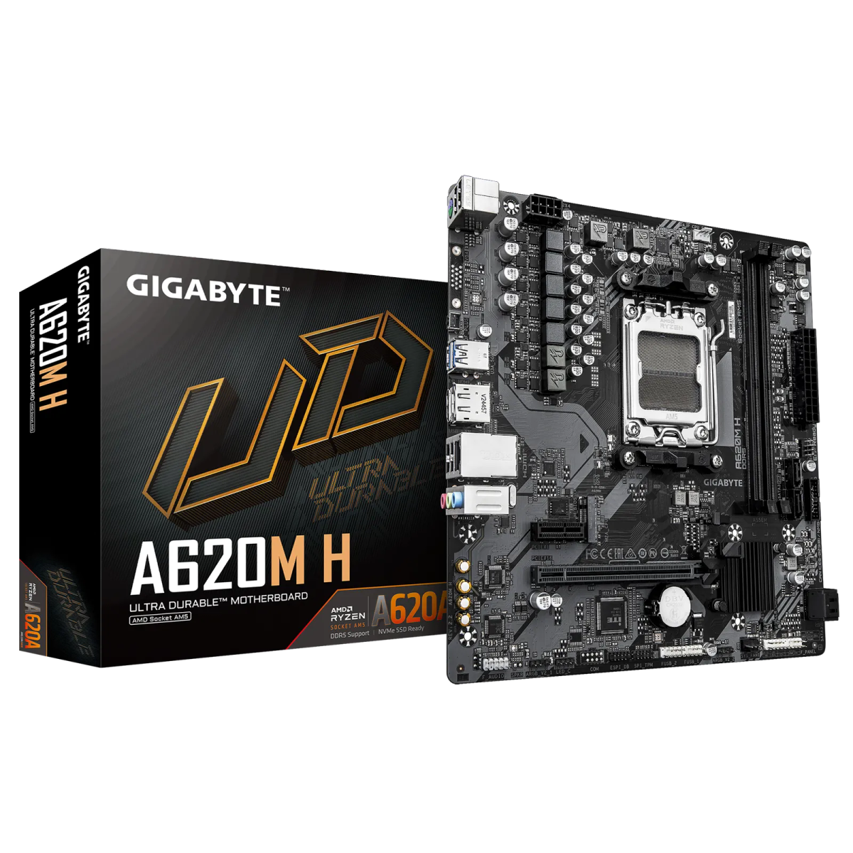 לוח אם – Gigabyte A620M H Micro-ATX AM5 DDR5 - צבע שחור