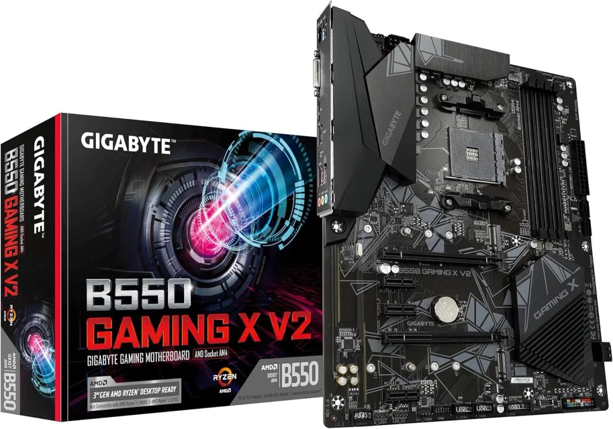 לוח אם – Gigabyte B550 Gaming X V2 ATX AM4 DDR4 - צבע שחור