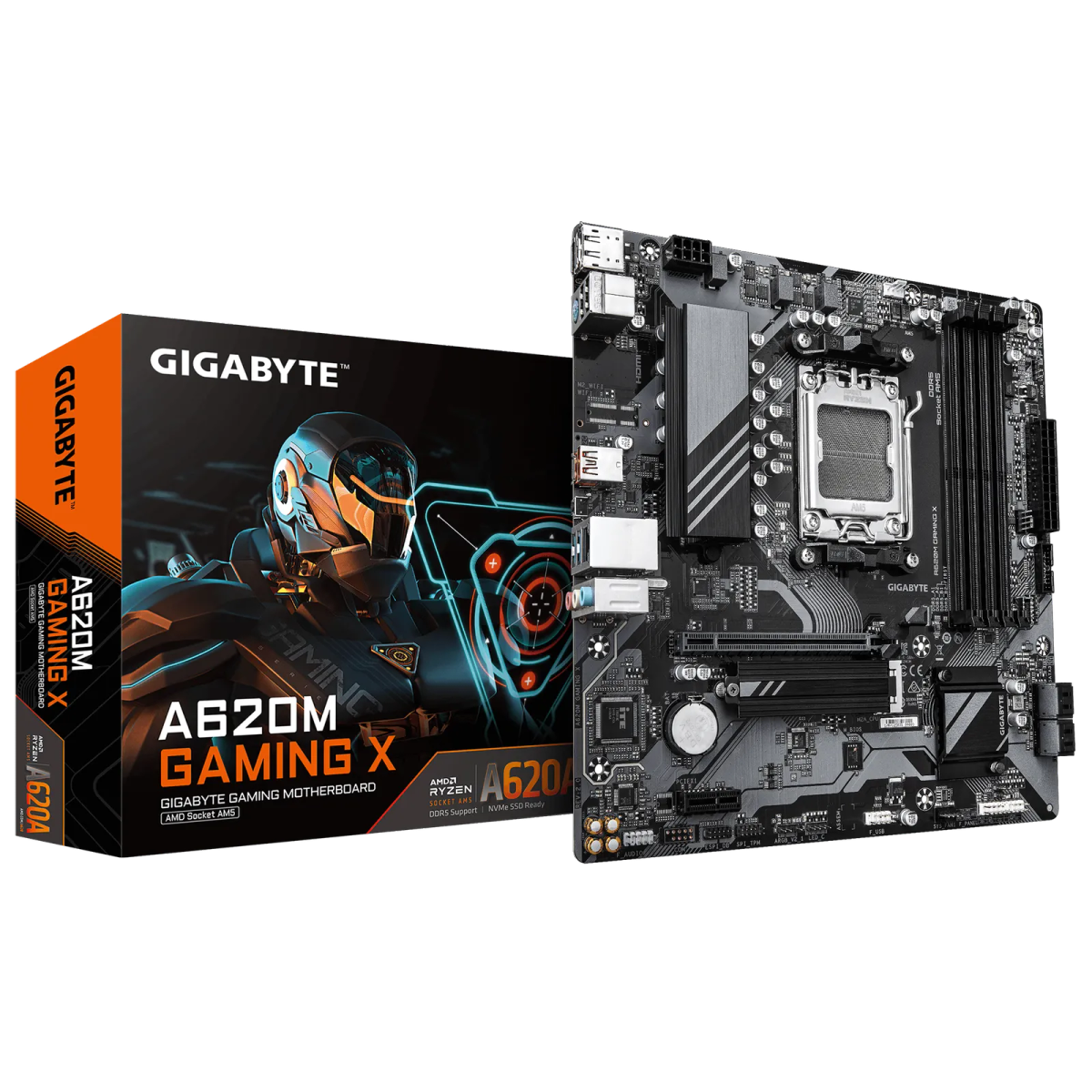 לוח אם – Gigabyte A620M GAMING X rev2.0 Micro-ATX AM5 DDR5 - צבע שחור