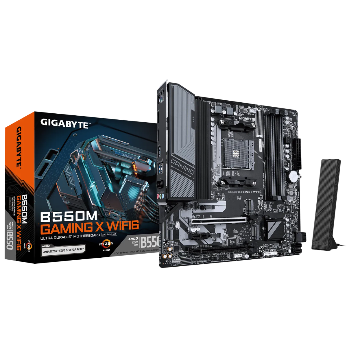 לוח אם – Gigabyte B550M GAMING X WIFI6 Micro-ATX AM4 DDR4 - צבע שחור