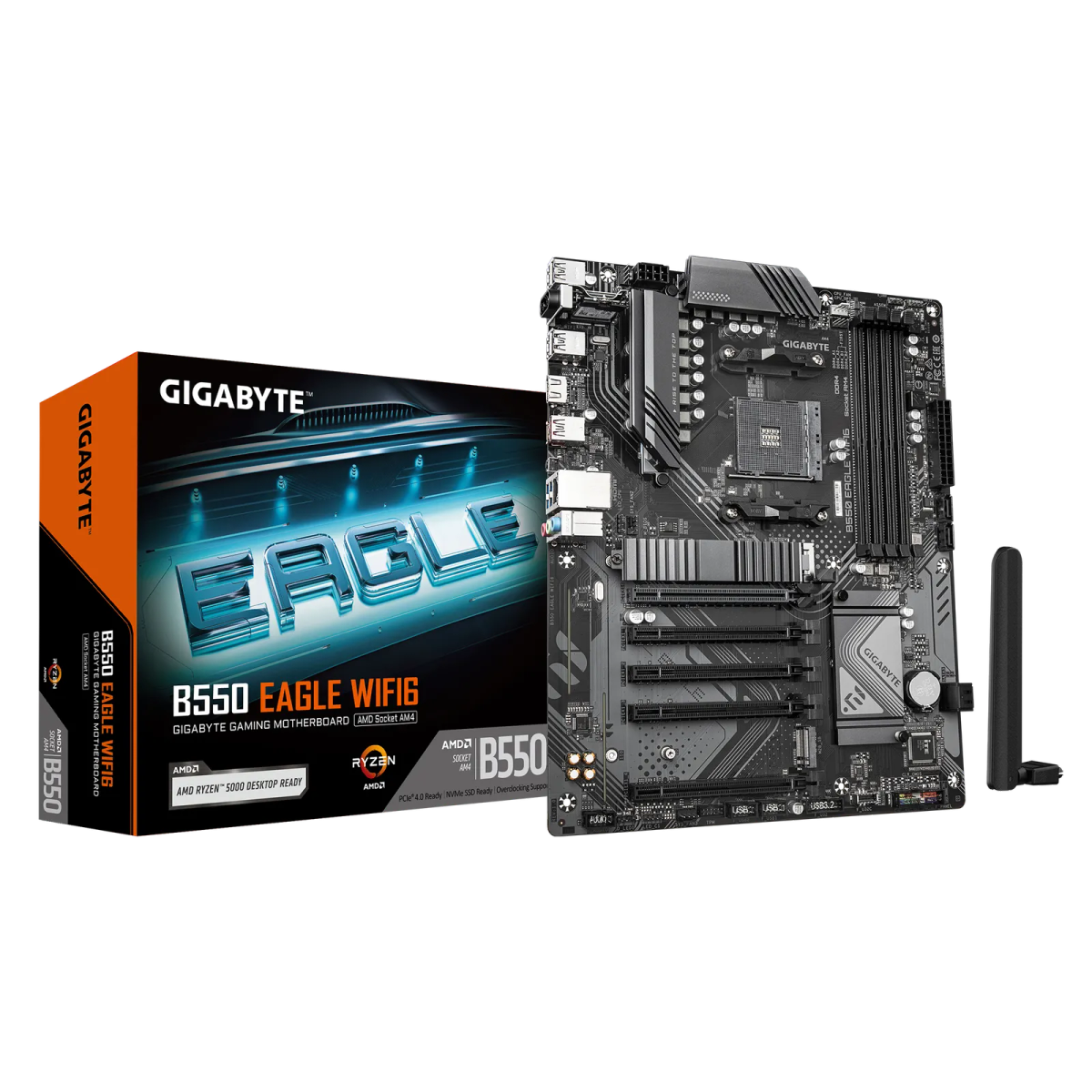 לוח אם – Gigabyte B550 EAGLE WIFI6 ATX AM4 DDR4 - צבע שחור
