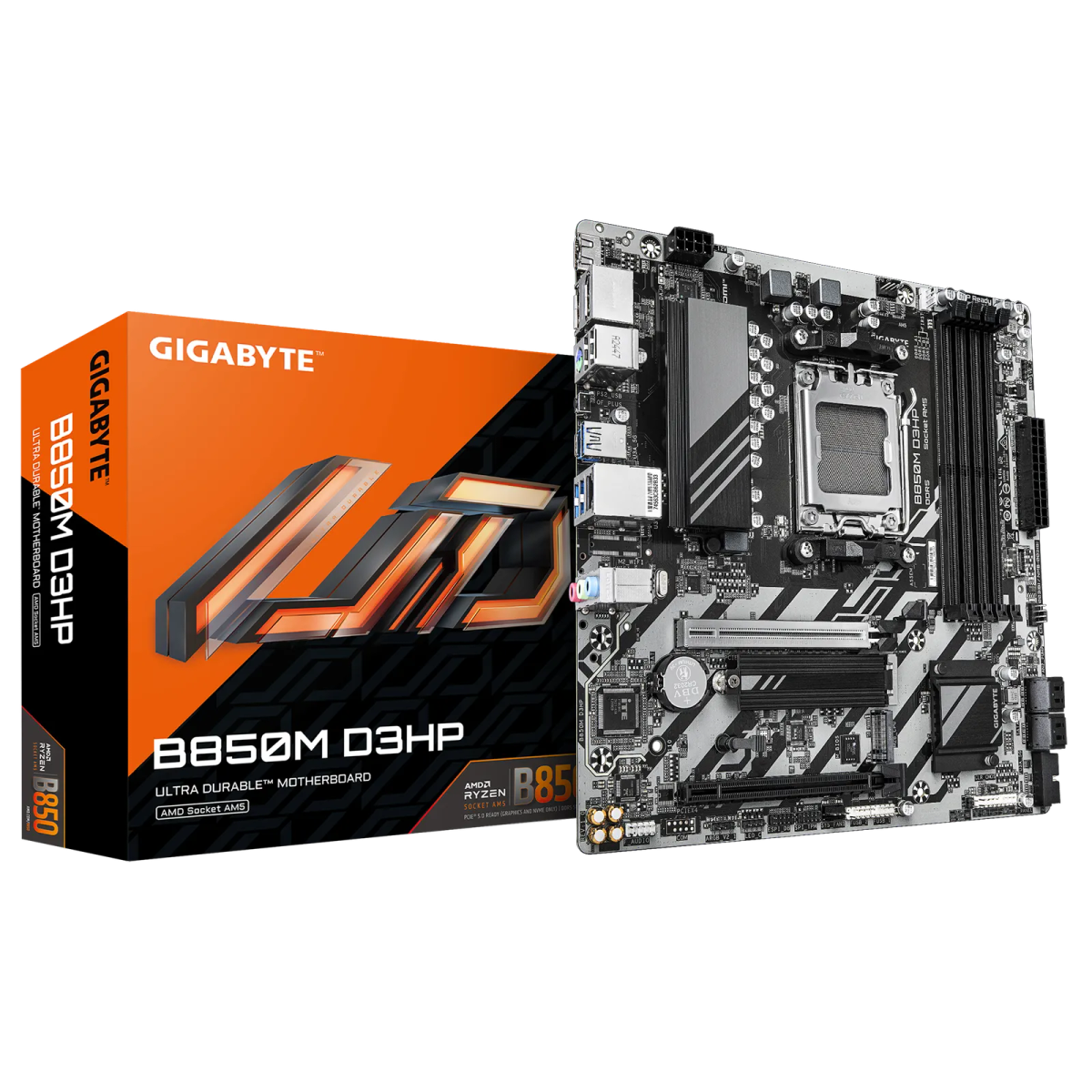 לוח אם – Gigabyte B850M D3HP Micro-ATX AM5 DDR5 - צבע שחור