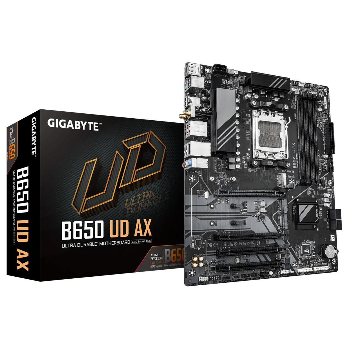 לוח אם – Gigabyte B650 UD AX ATX AM5 DDR5 - צבע שחור