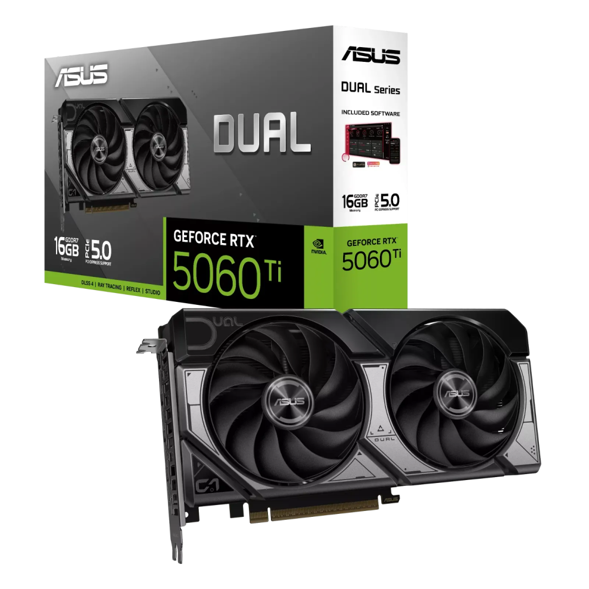 כרטיס מסך – ASUS Dual GeForce RTX 5060 Ti 16GB – צבע שחור