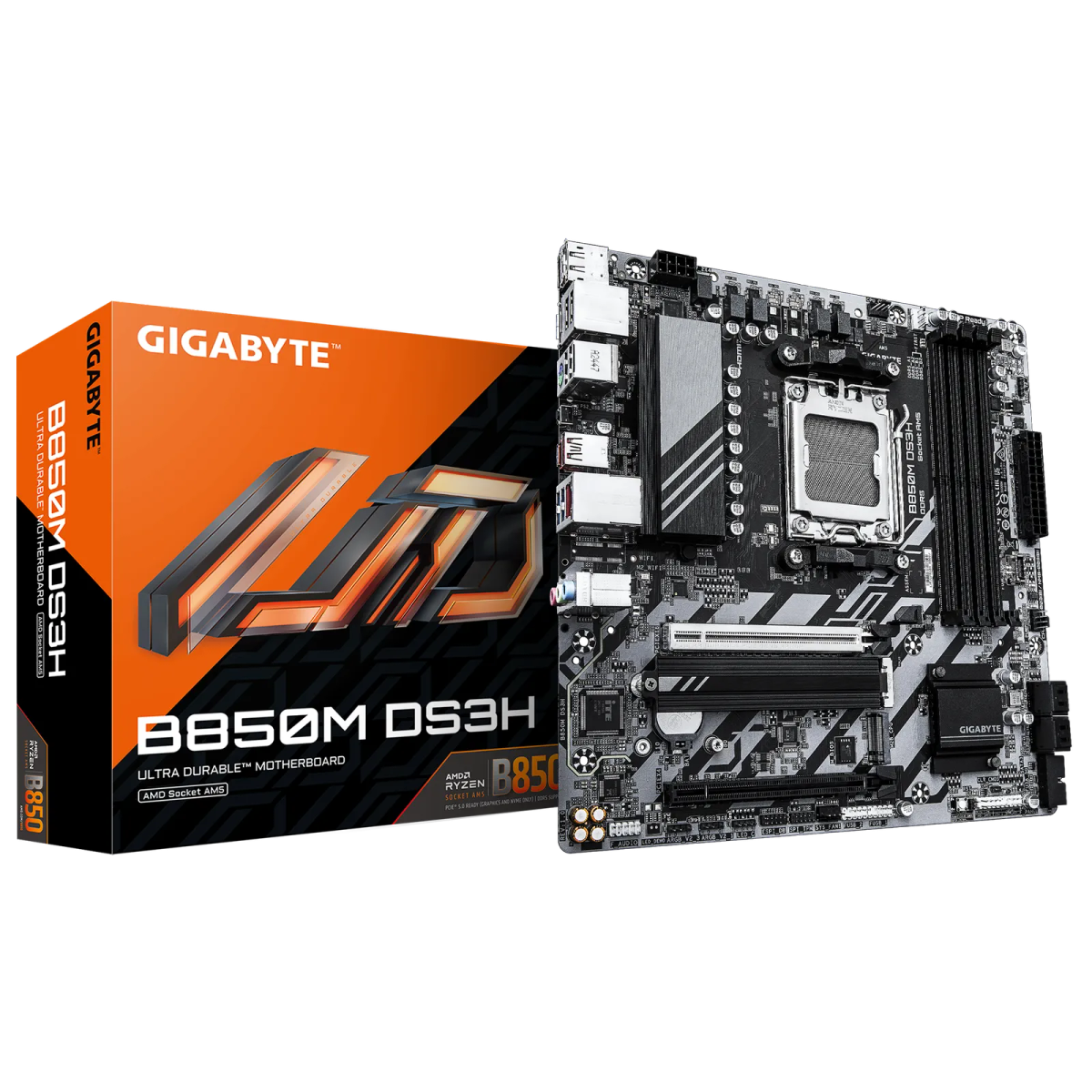 לוח אם – Gigabyte B850M DS3H Micro-ATX AM5 DDR5 - צבע שחור