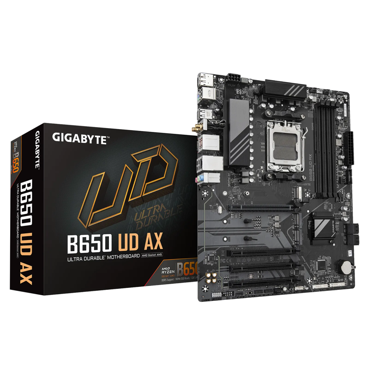 לוח אם – Gigabyte B650 UD AX ATX AM5 DDR5 - צבע שחור