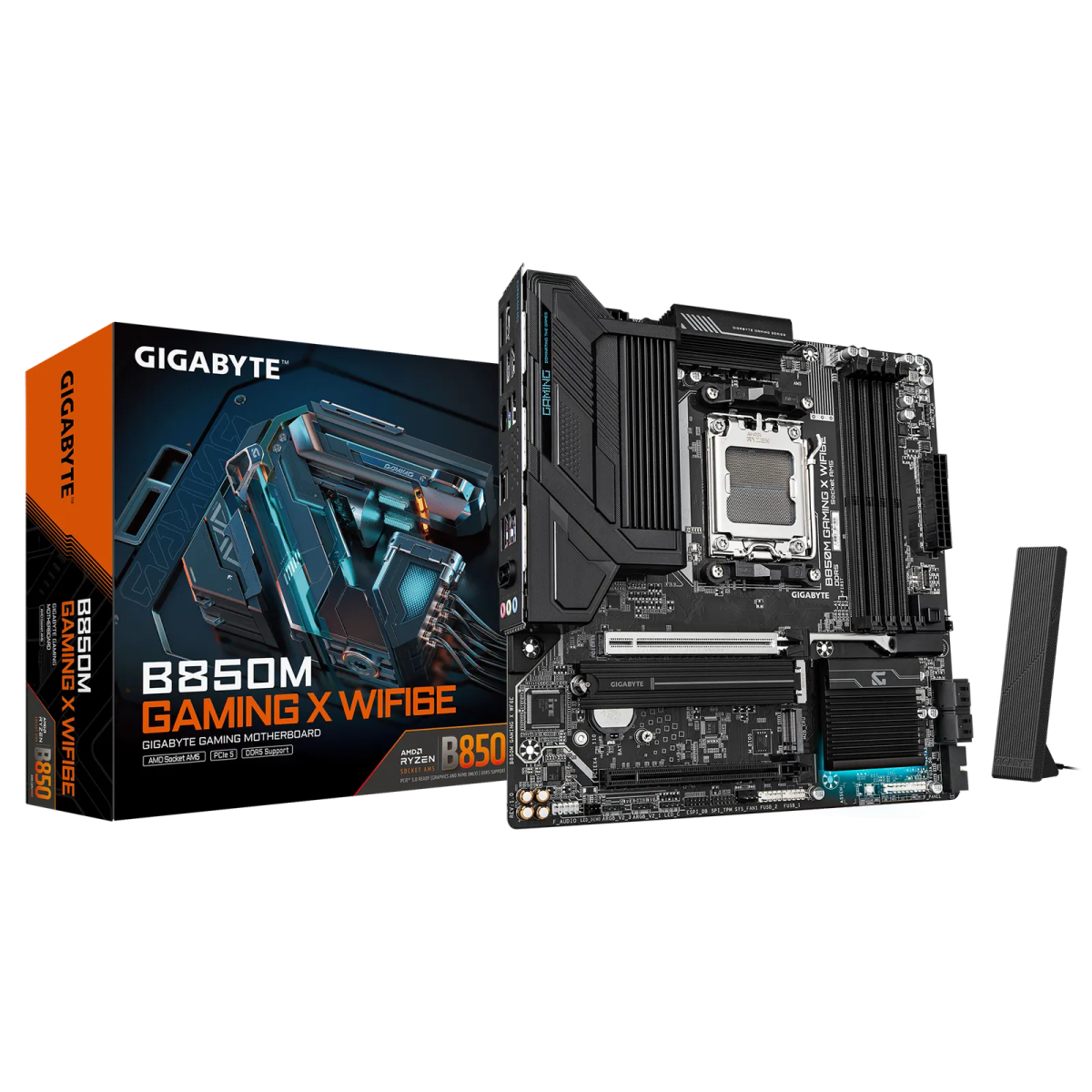 לוח אם – Gigabyte B850M GAMING X WIFI6E Micro-ATX AM5 DDR5 - צבע שחור