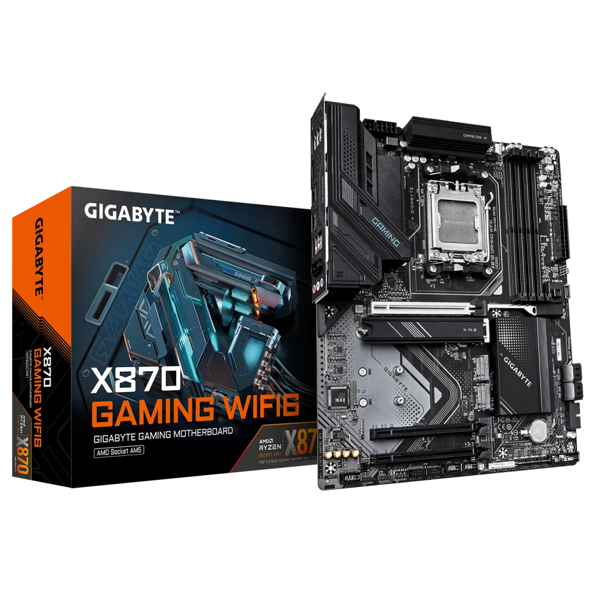 לוח אם – Gigabyte X870 GAMING WIFI6 ATX AM5 DDR5 - צבע שחור